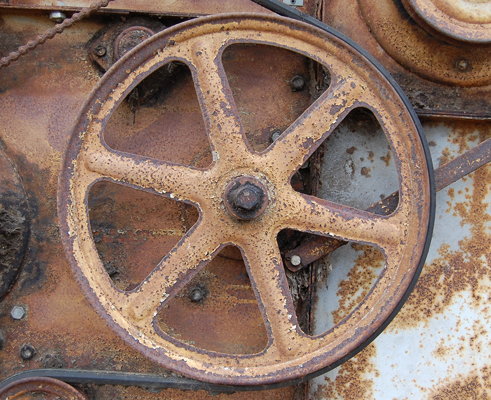 a wheel and a belt at zedler's mills near luling texas on 12 february 2009