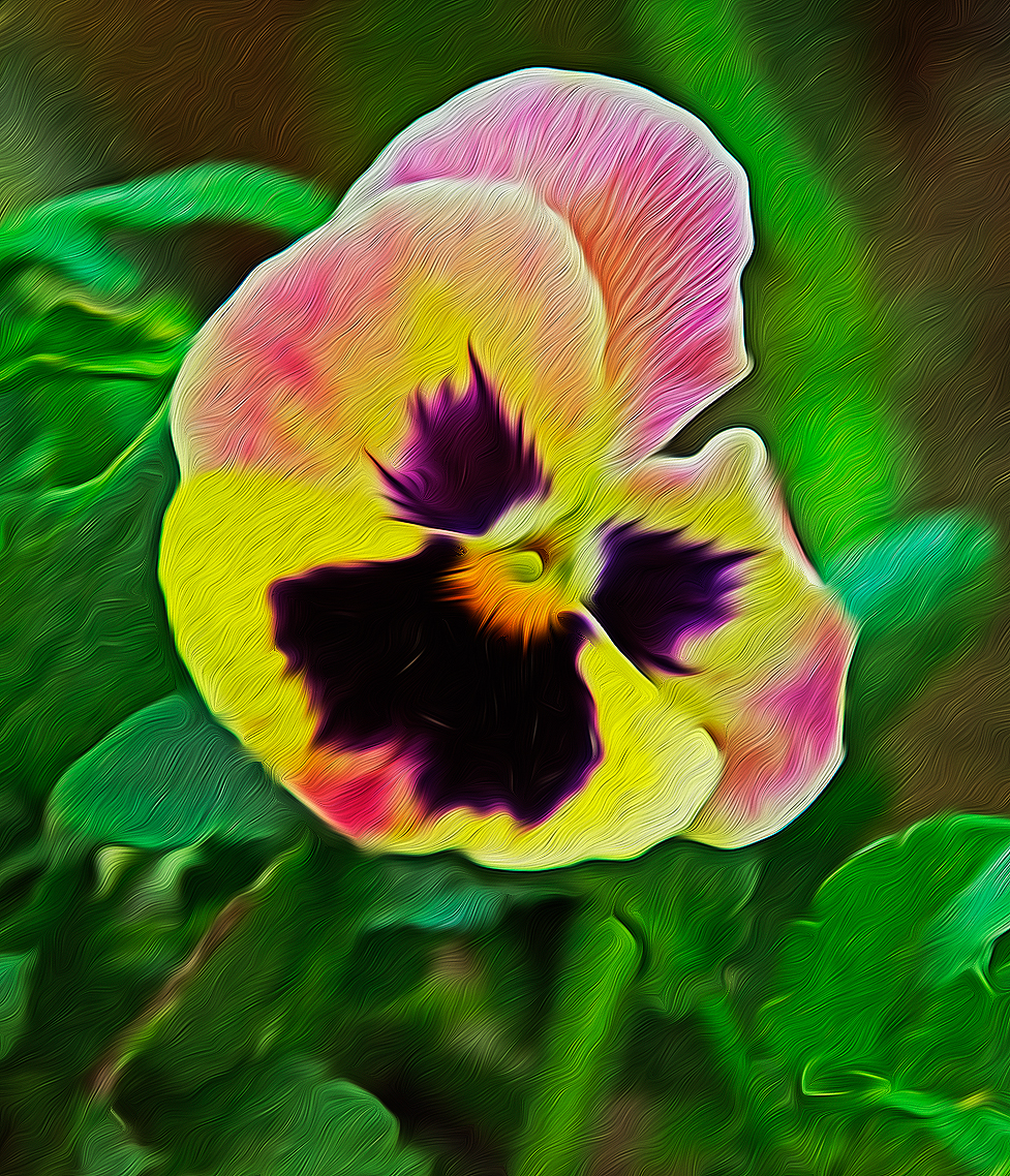 pansy flower at 3 Dog Acres in the rural Ozark Highlands of Arkansas on 20 May 2022