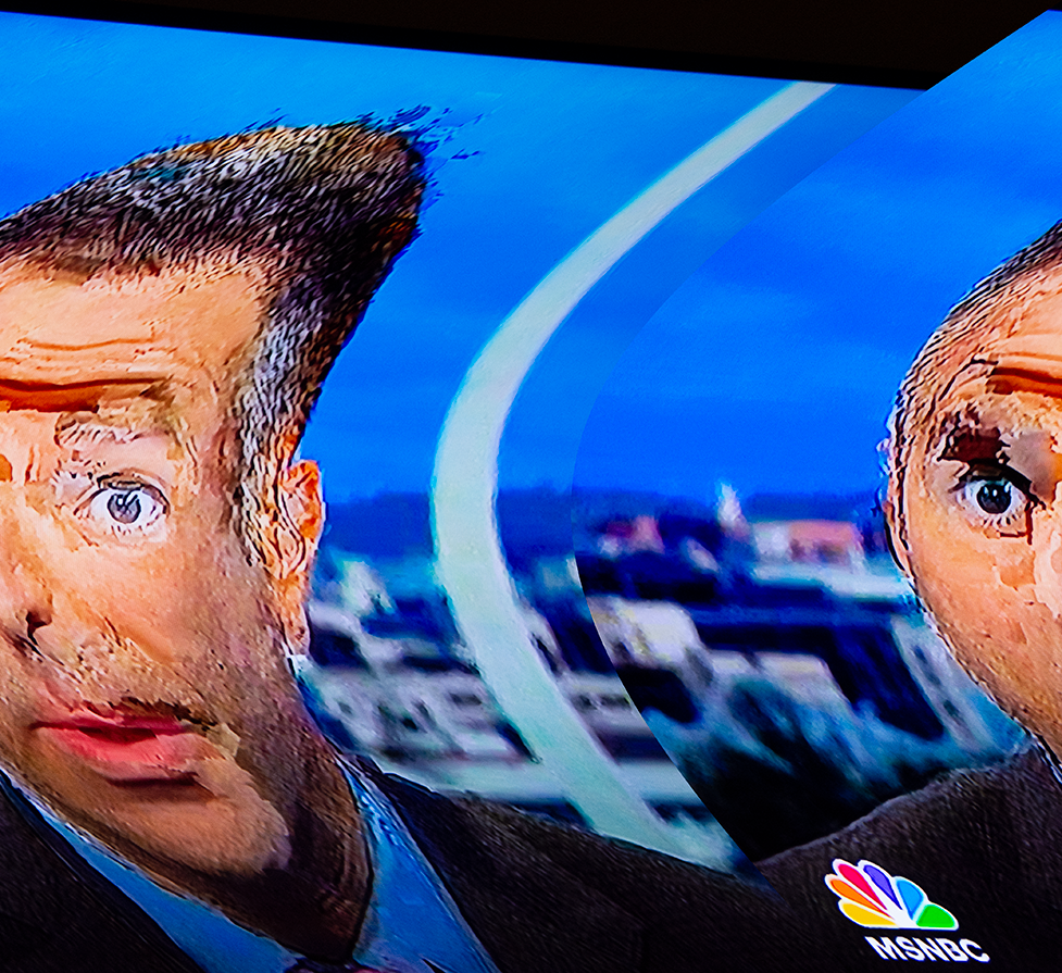 a pixel malfunction during the broadcast of the Ari Melber Show on MSNBC on 25 August 2022