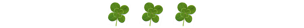 3 4-leaf clovers in a row