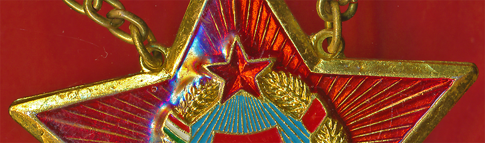 the Red Star of a Hungarian/Soviet Union military medal in Gyor Hungary in 1990