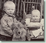 boy baby and dog